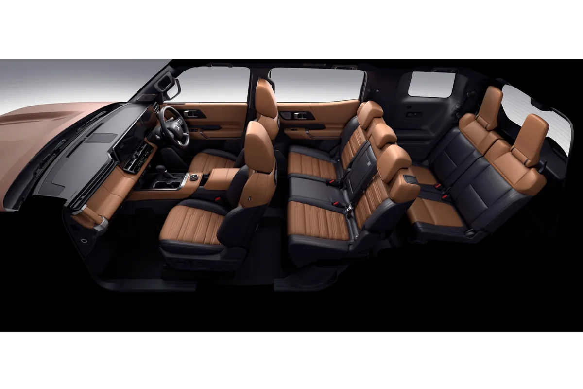 ห้องโดยสาร 3 แถว 7 ที่นั่ง Mitsubishi Pajero ใหม่ ผังห้องโดยสาร 3 แถว 7 ที่นั่งของ มิตซูบิชิ ปาเจโร ใหม่
